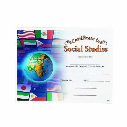 SOCIAL STUDIES CERTIFICATE