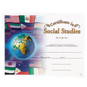 SOCIAL STUDIES CERTIFICATE