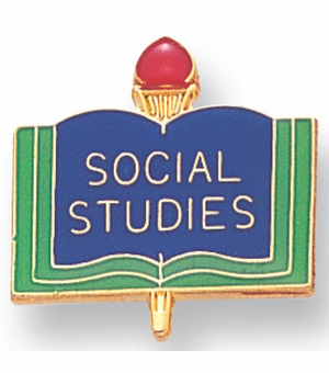 SOCIAL STUDIES PIN ENAMELED