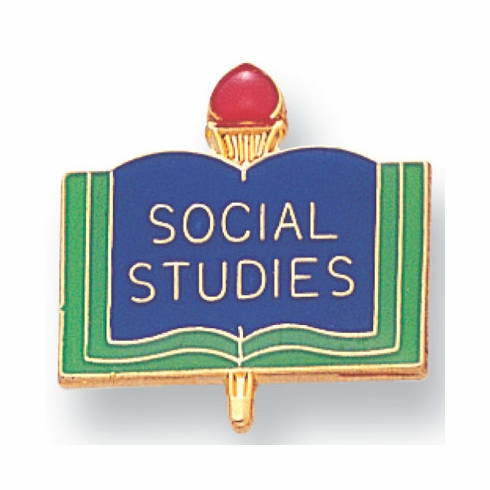 SOCIAL STUDIES PIN ENAMELED