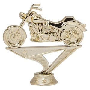 4 INCH GOLD PLASTIC SOFT TAIL MOTORCYCLE TROPHY FIGURE