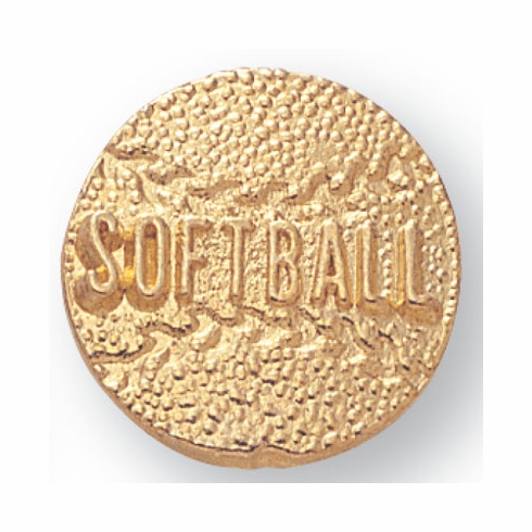 SOFTBALL CHENILLE PIN GOLD