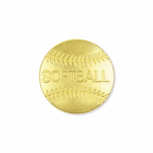 SOFTBALL CHENILLE PIN GOLD