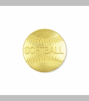 SOFTBALL CHENILLE PIN GOLD