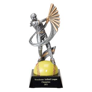 SOFTBALL, FEMALE, 7 1/2 INCH FIGURE TROPHY