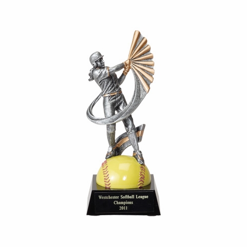 SOFTBALL FEMALE FIGURE TROPHY - NO PLATE