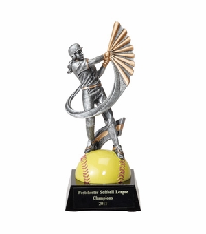 SOFTBALL FEMALE FIGURE TROPHY - NO PLATE