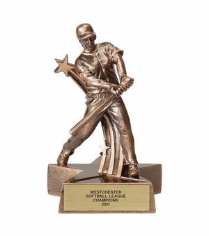 SOFTBALL FEMALE RESIN TROPHY - NO PLATE