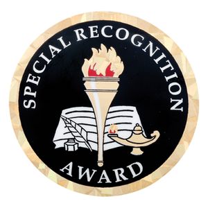 2 Inch in Diameter Round Special Recognition Insert with Mylar Detailing
