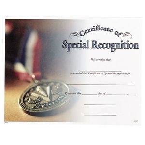 SPECIAL RECOGNITION CERTIFICAT