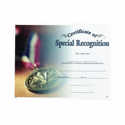 SPECIAL RECOGNITION CERTIFICAT