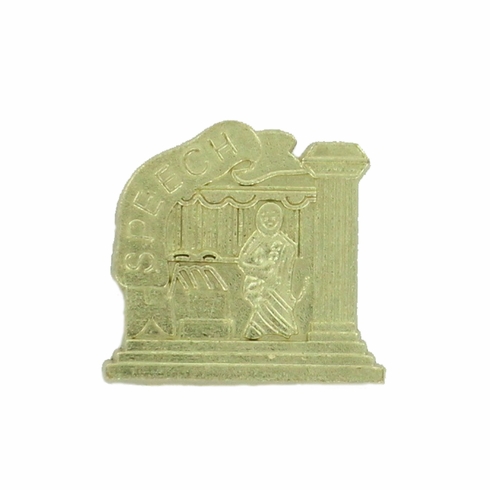 SPEECH CHENILLE PIN GOLD