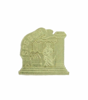 SPEECH CHENILLE PIN GOLD