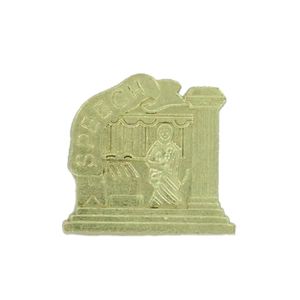 SPEECH CHENILLE PIN GOLD