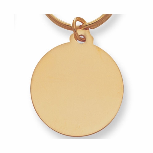 SPLIT KEY RING WITH MEDAL GOLD