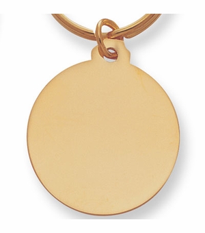 SPLIT KEY RING WITH MEDAL GOLD