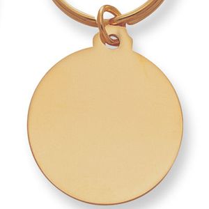 SPLIT KEY RING WITH MEDAL GOLD