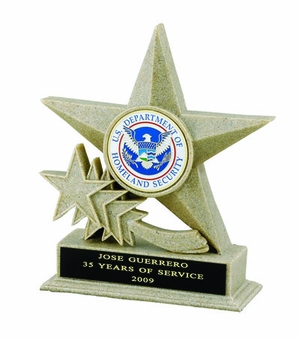STAR BEIGE RESIN ,6 3/4  INCH , 2 INCH  MYLAR, WITHOUT PLATE