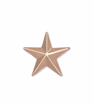 1/2 Inch High Die-Cast Star Lapel Pin in Bronze