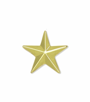 1/2 Inch High Die-Cast Star Lapel Pin in Gold