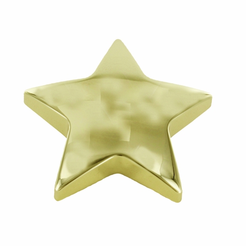 STAR PAPERWEIGHT GOLD COLOR POLISHED BRASS FINISH