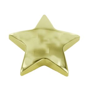 STAR PAPERWEIGHT GOLD COLOR POLISHED BRASS FINISH