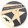 2-Inch in Diameter Round Etched-Enameled Metal Star Performer Medallion Insert in Gold with Peel-and-Stick Back