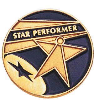 STAR PERFORMER ENAMELED PIN