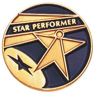 STAR PERFORMER ENAMELED PIN