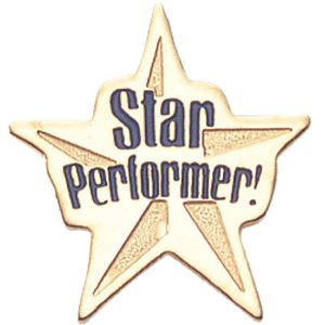 STAR PERFORMER ENAMELED PIN