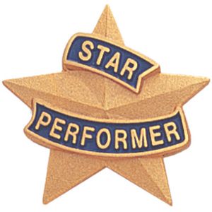STAR PERFORMER PIN 7/8 INCH
