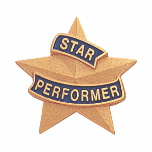 STAR PERFORMER PIN 7/8 INCH