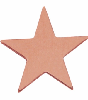 1 Inch in Height Flat Die-Struck Bronze Plated Star for Engraving
