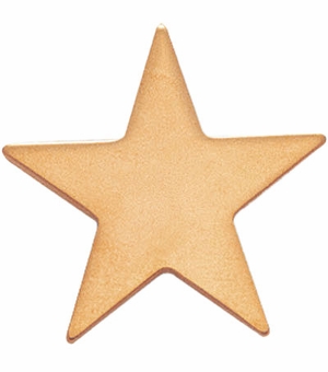 1 Inch in Height Flat Die-Struck Gold Plated Star for Engraving
