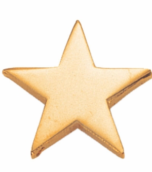 STAR PIN GOLD 3/4 INCH FLAT