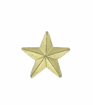 3/8 Inch in Height Die-Struck Gold Plated Modeled Star Pin