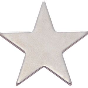 STAR PIN SILVER 1 INCH FLAT