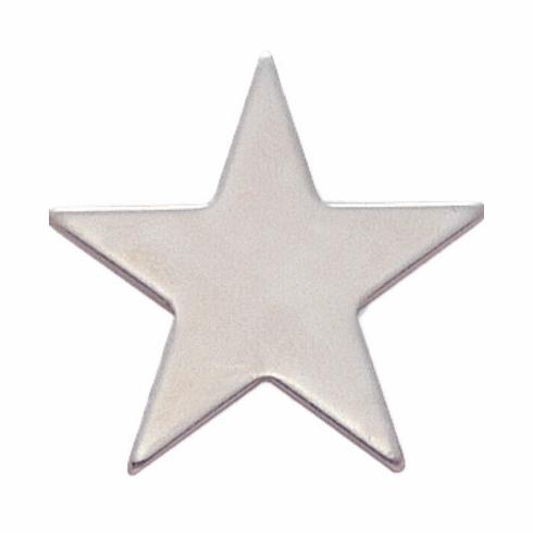STAR PIN SILVER 1 INCH FLAT