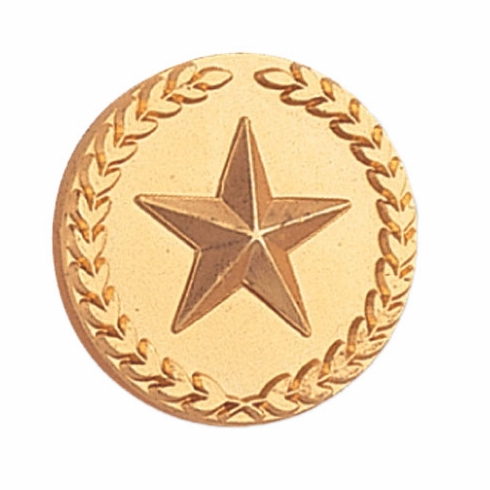 STAR PIN WITH WREATH 7/8 INCH