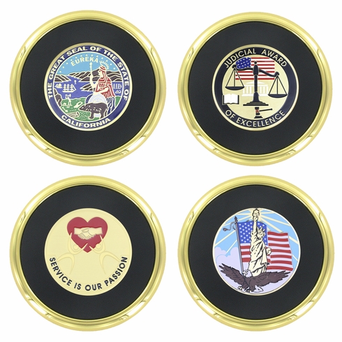 ASSORTED CALIFORNIA JUDICIAL SERVICE COASTER SET 