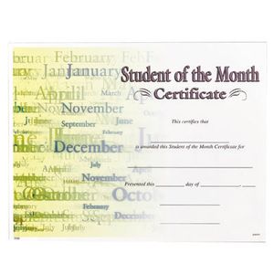 STUDENT OF THE MONTH CERTIFICATE