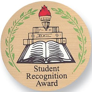 2 Inch in Diameter Round Student Recognition Themed Insert with Mylar Detailing
