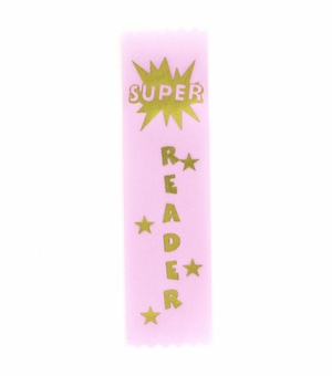 SUPER READER 1-5/8 X 6 STOCK PINK RIBBON