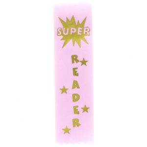 SUPER READER 1-5/8 X 6 STOCK PINK RIBBON