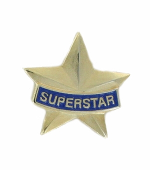 SUPERSTAR SOFT ENAMELED GOLD PLATED PIN