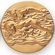2-Inch in Diameter Round Metal Male Swimming Themed Stamped Insert in Gold