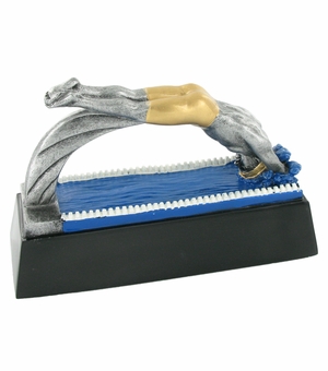 SWIMMER RESIN TROPHY, MALE