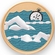 2 Inch in Diameter Round Metal Litho-Print Swimming Medallion Insert