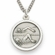 3/4 Inch Womens St. Christopher Swimming Medal in Sterling Silver