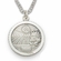 3/4 Inch Swimming Themed St. Christopher Medal in Sterling Silver